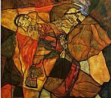 Egon Schiele Wall Art - Agony _The Death Struggle